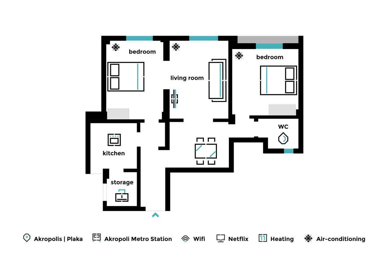 Acropolis Heart 2Bd Apartment In Plaka By Upstreet Athen Eksteriør billede